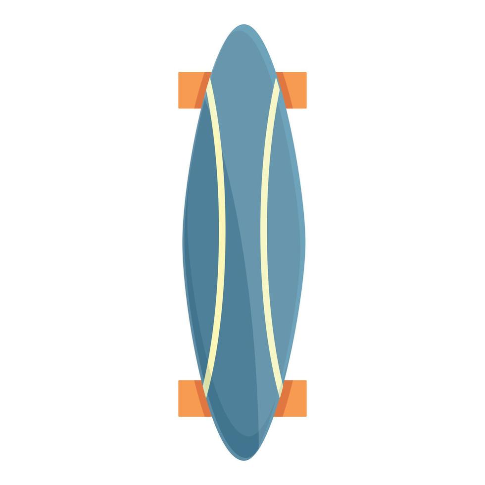 Blue marine longboard icon cartoon vector. Transport balance vector