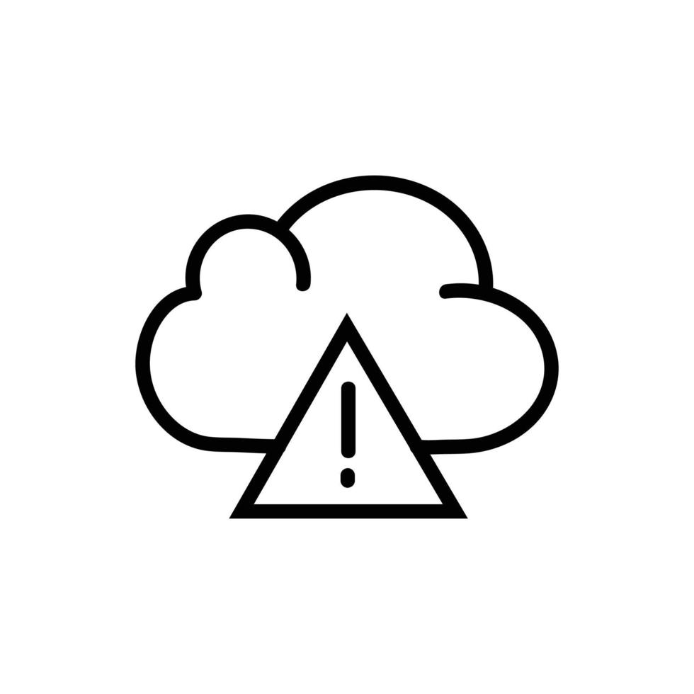 Cloud Computing Vector Icon, No Internet