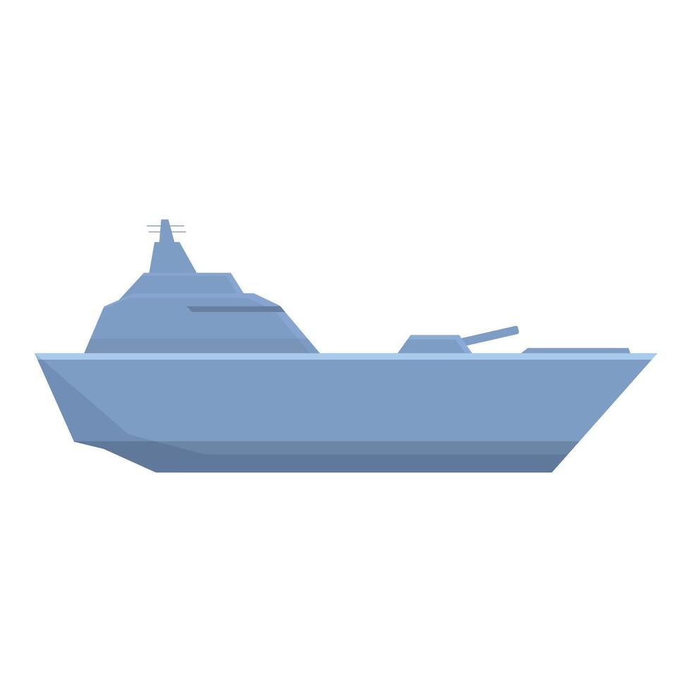 Ship destroyer icon cartoon vector. Military navy vector