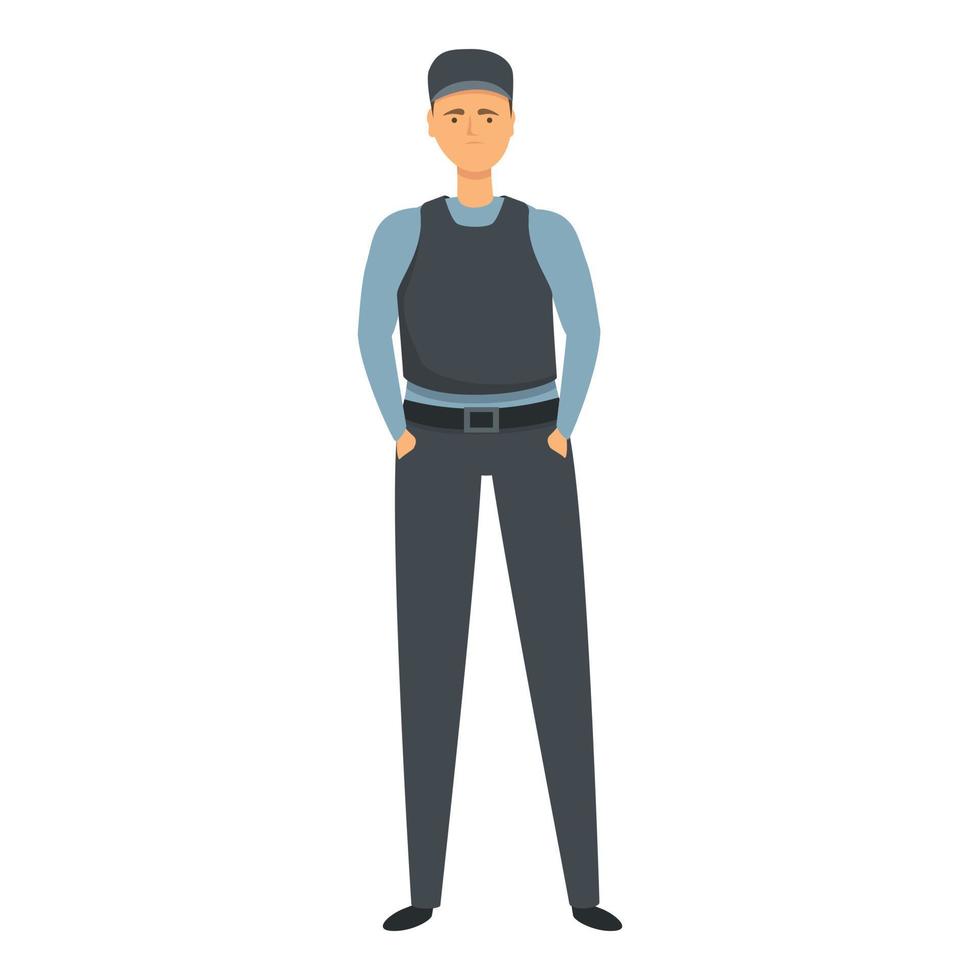 Camera guard icon cartoon vector. Security man vector