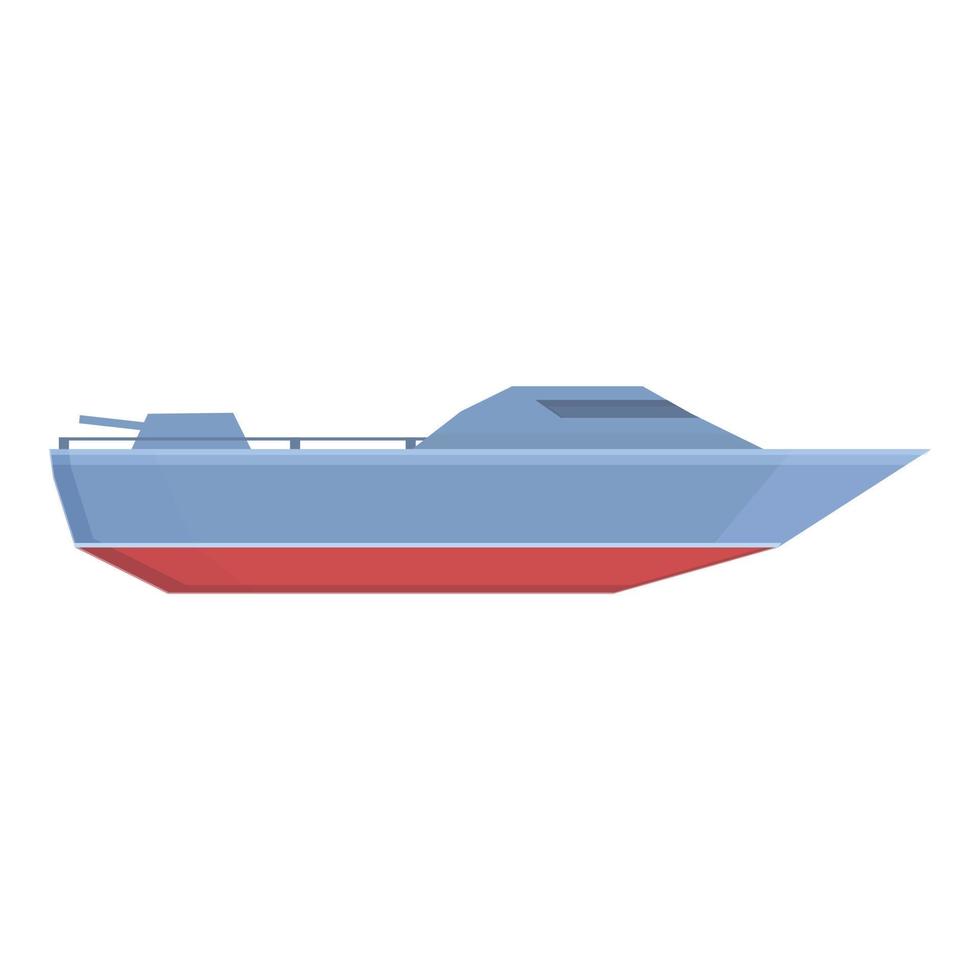 vector de dibujos animados de icono de buque de guerra de agua. barco militar