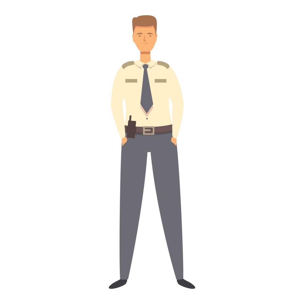 Private guard icon cartoon vector. Officer job vector