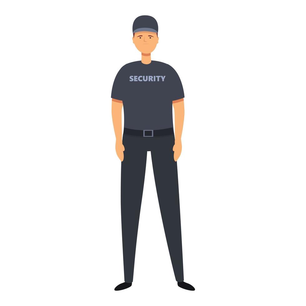 Help guard icon cartoon vector. Security man vector