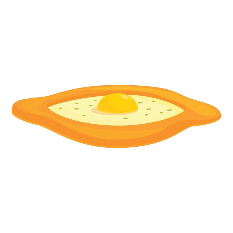 queso khachapuri icono vector de dibujos animados. cocina de pan