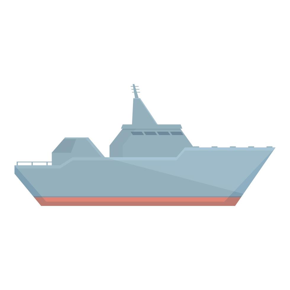 vector de dibujos animados de icono de barco naval. armada militar