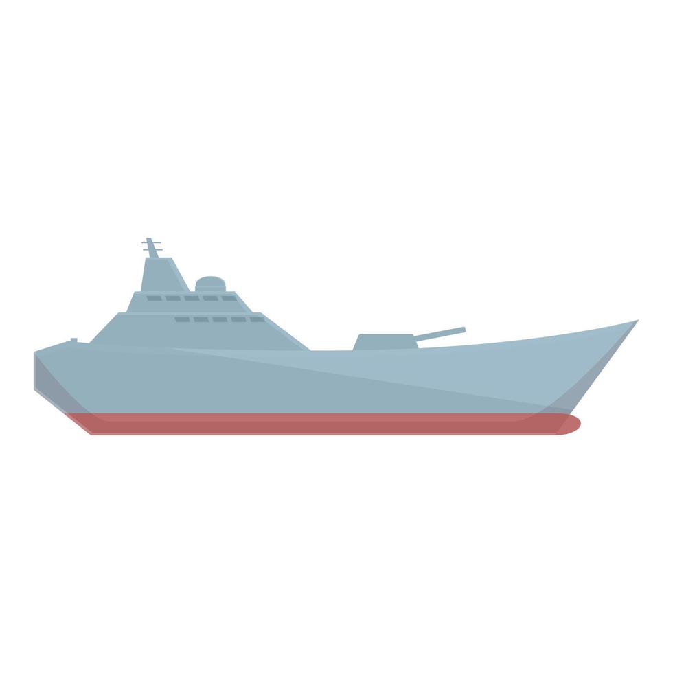 vector de dibujos animados de icono de barco de la marina. barco de guerra