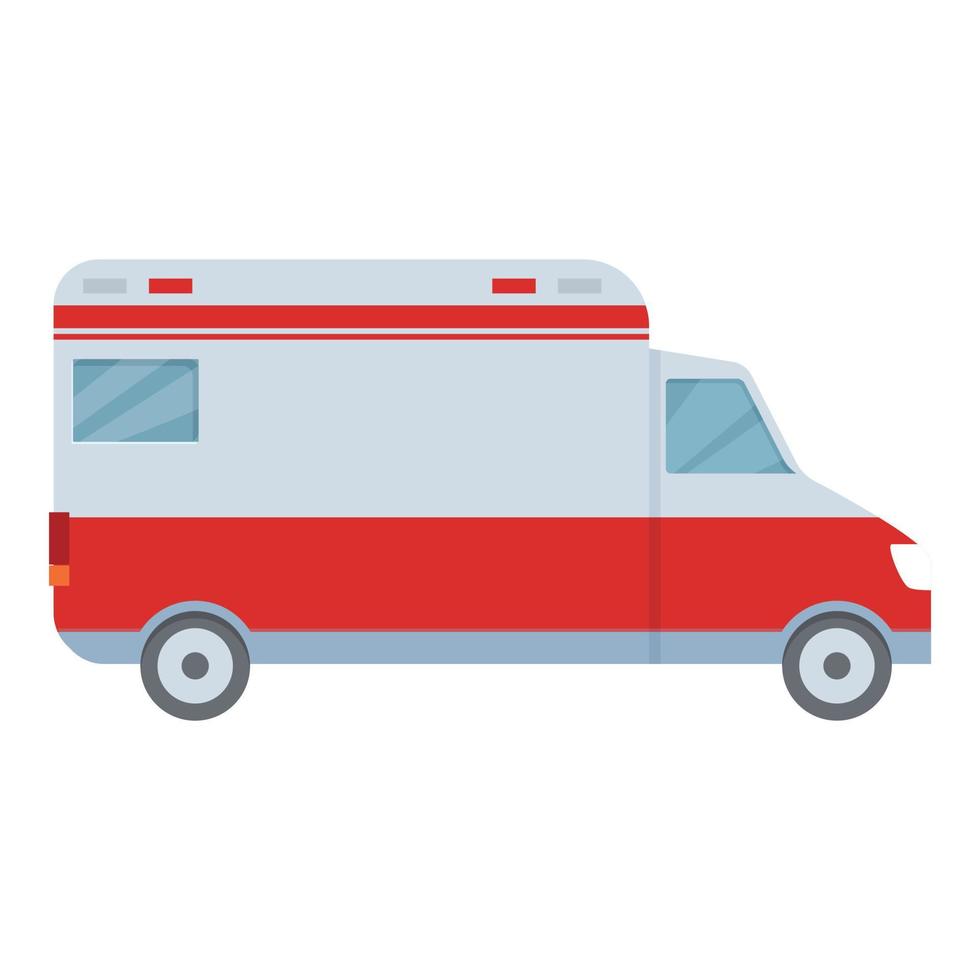 vector de dibujos animados de icono de vehículo de emergencia. ambulancia