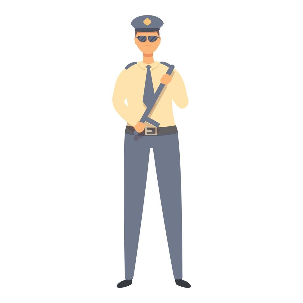 vector de dibujos animados de icono de guardia de tráfico. policía
