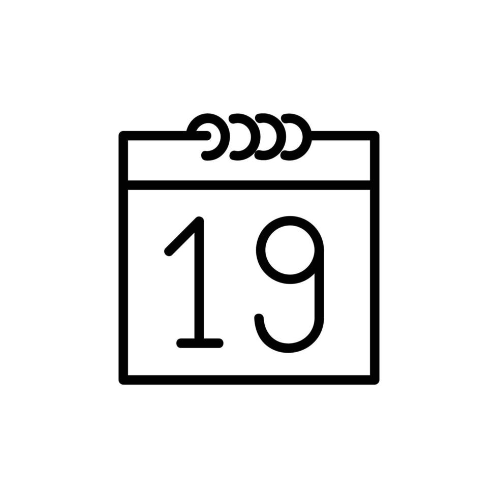 icono de vector de calendario