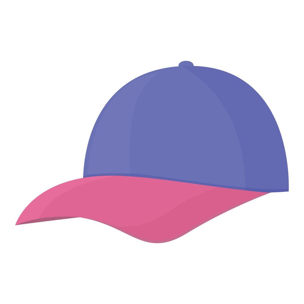 vector de dibujos animados de icono de gorra de béisbol. diseño frontal