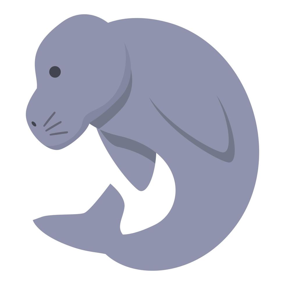 Sea dugong icon cartoon vector. Ocean baby vector