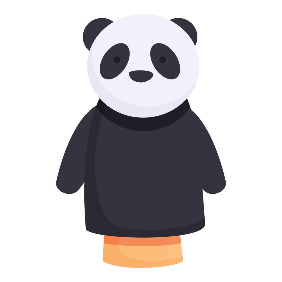 vector de dibujos animados de icono de muñeca panda. espectáculo de escenario