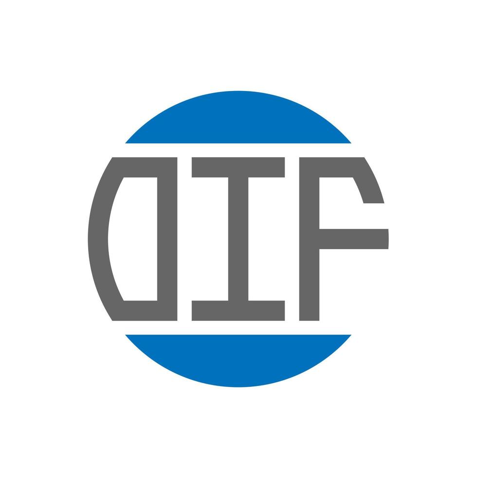 OIF letter logo design on white background. OIF creative initials circle logo concept. OIF letter design. vector