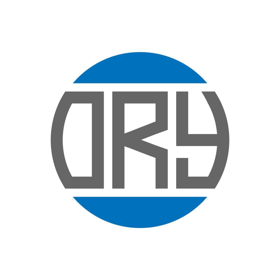 diseño de logotipo de letra ory sobre fondo blanco. concepto de logotipo de círculo de iniciales creativas ory. diseño de letras originales. vector