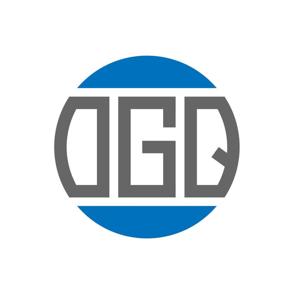 diseño de logotipo de letra ogq sobre fondo blanco. concepto de logotipo de círculo de iniciales creativas ogq. diseño de letras ogq. vector