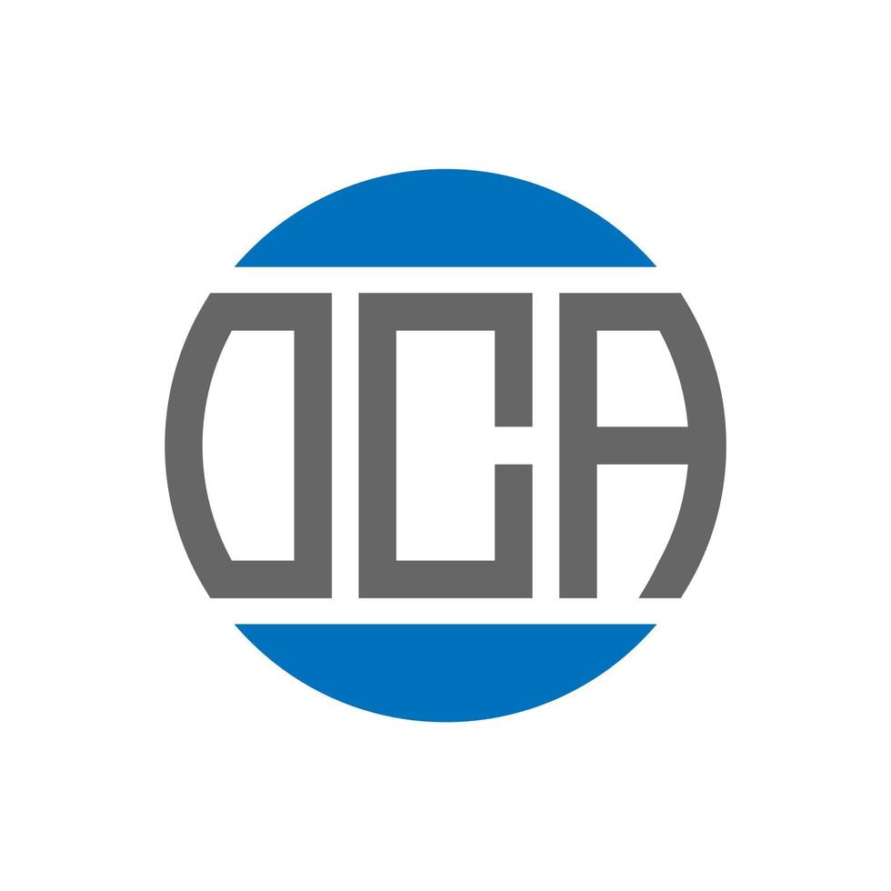 OCA letter logo design on white background. OCA creative initials circle logo concept. OCA letter design. vector