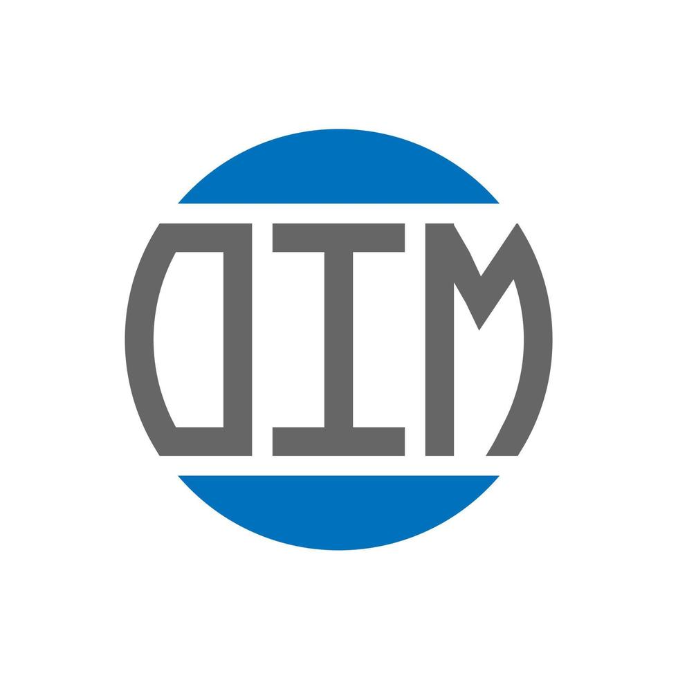 diseño de logotipo de letra oim sobre fondo blanco. concepto de logotipo de círculo de iniciales creativas oim. diseño de letras oim. vector