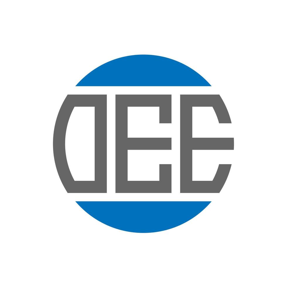 OEE letter logo design on white background. OEE creative initials circle logo concept. OEE letter design. vector