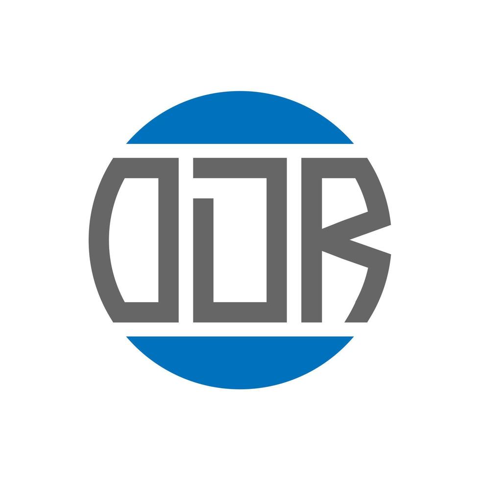 ODR letter logo design on white background. ODR creative initials circle logo concept. ODR letter design. vector