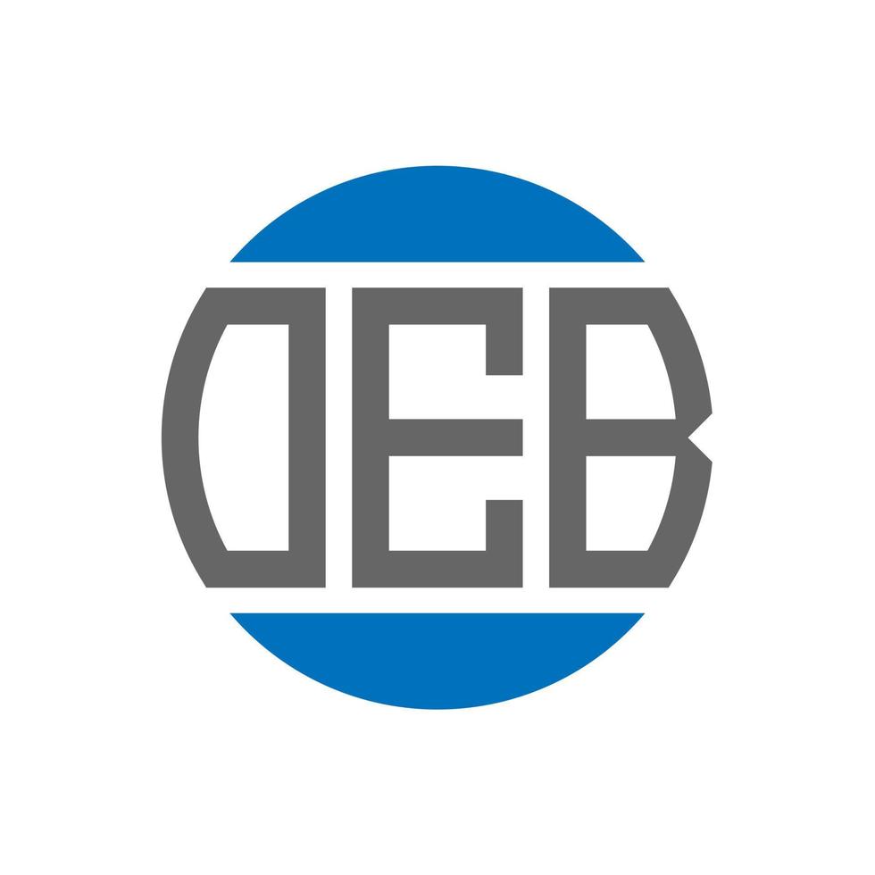 diseño de logotipo de letra oeb sobre fondo blanco. concepto de logotipo de círculo de iniciales creativas de oeb. diseño de letras oeb. vector