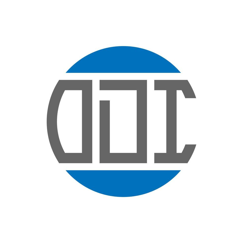 ODI letter logo design on white background. ODI creative initials circle logo concept. ODI letter design. vector