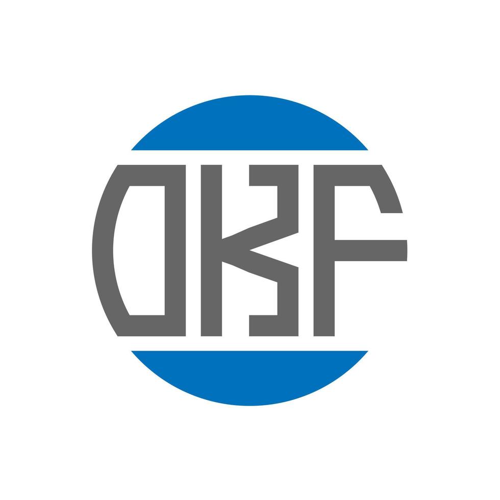 OKF letter logo design on white background. OKF creative initials ...