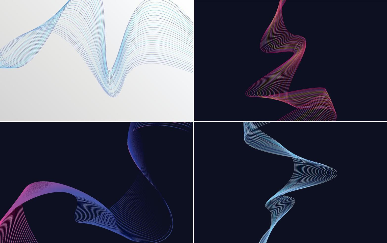 modern wave curve abstract presentation background Pack vector