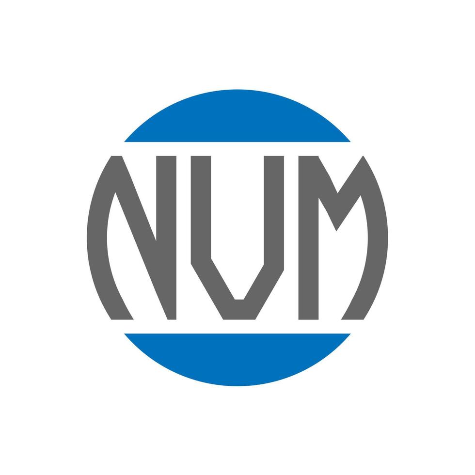 NVM letter logo design on white background. NVM creative initials