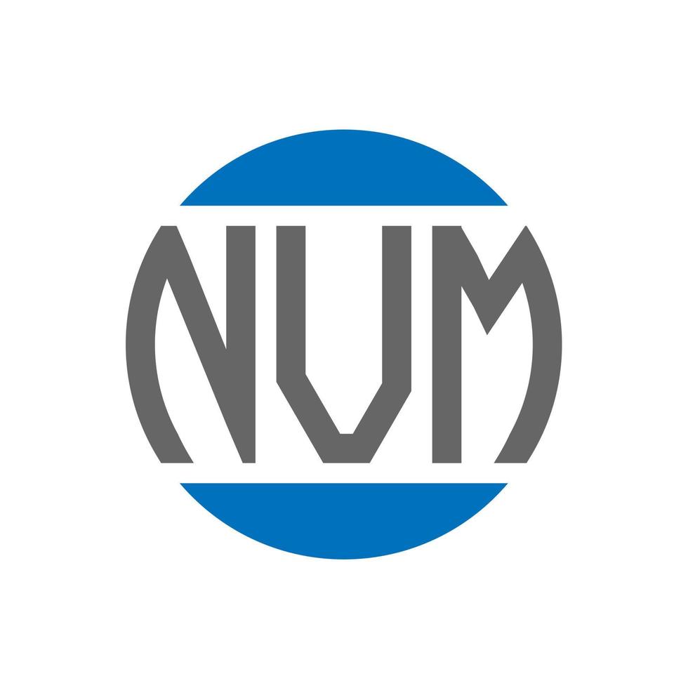 diseño de logotipo de letra nvm sobre fondo blanco. Concepto de logotipo de círculo de iniciales creativas de nvm. diseño de letras nvm. vector