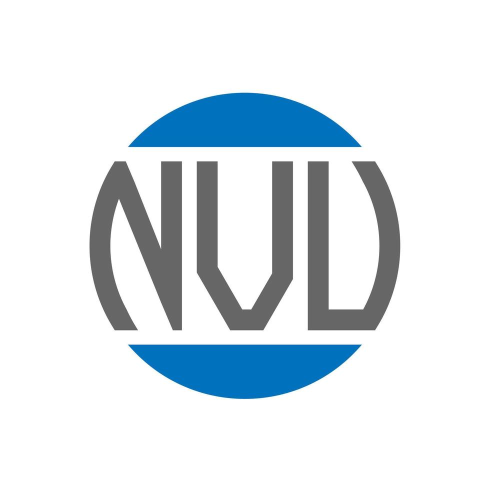 NVU letter logo design on white background. NVU creative initials circle logo concept. NVU letter design. vector