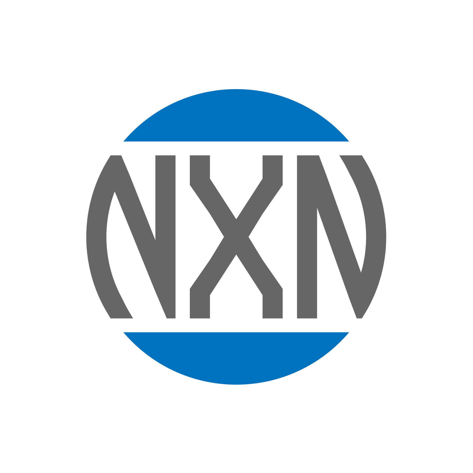 NXN letter logo design on white background. NXN creative initials