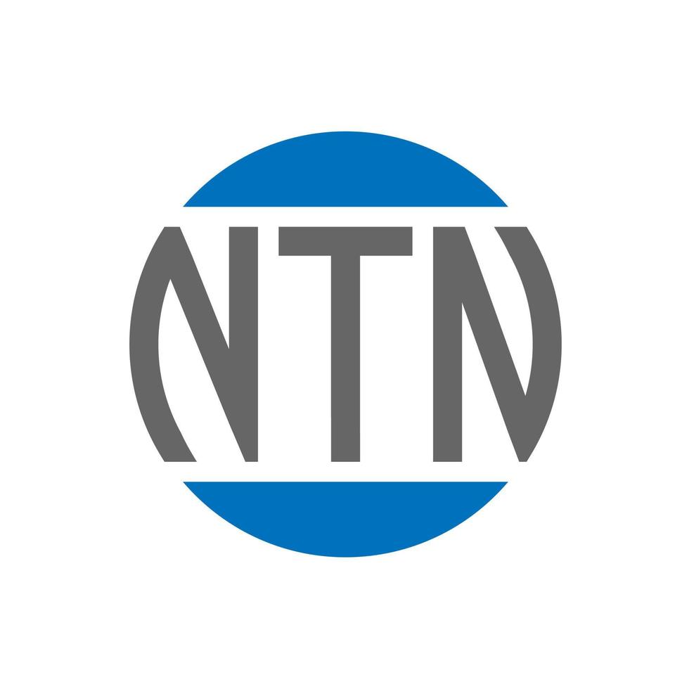 NTN letter logo design on white background. NTN creative initials