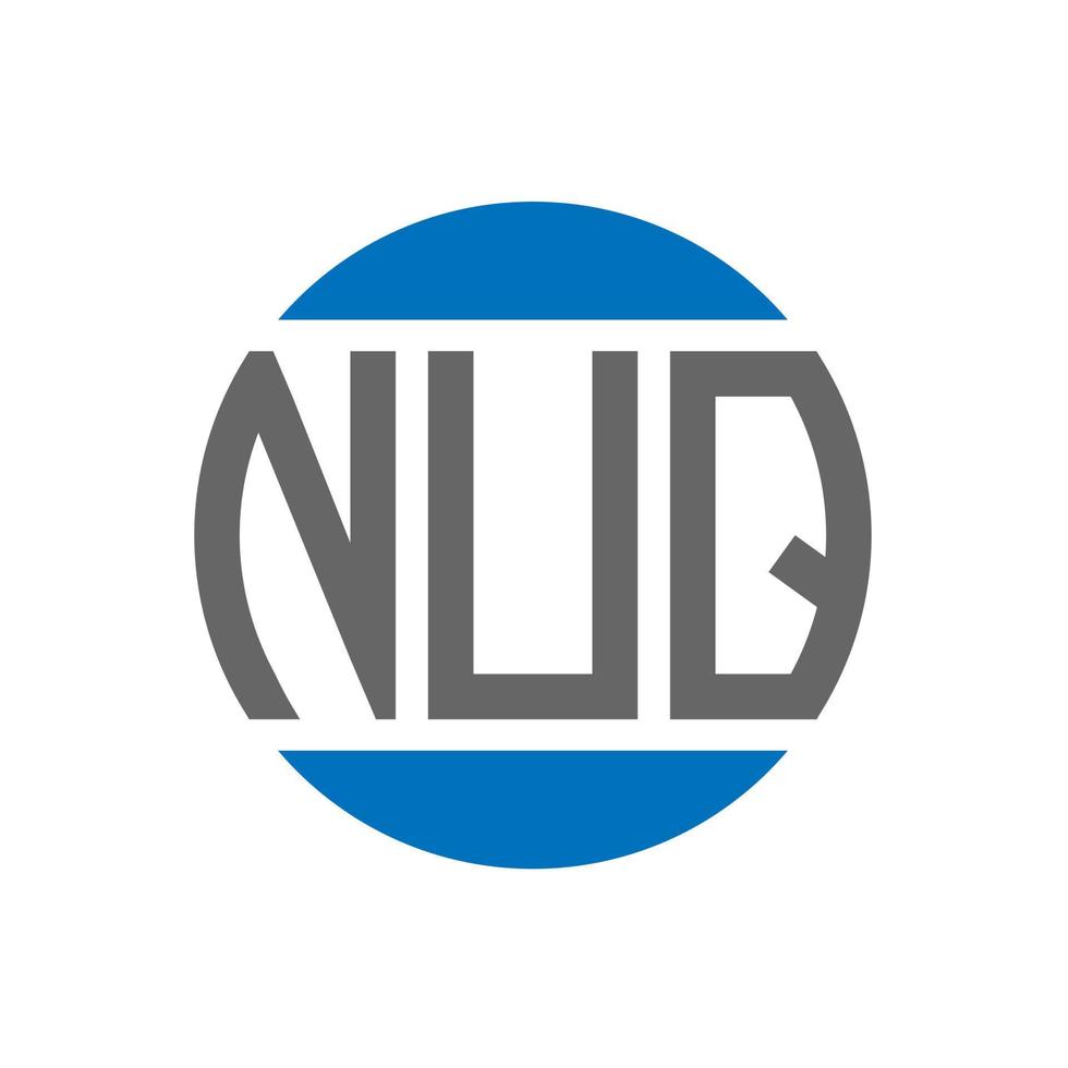 NUQ letter logo design on white background. NUQ creative initials