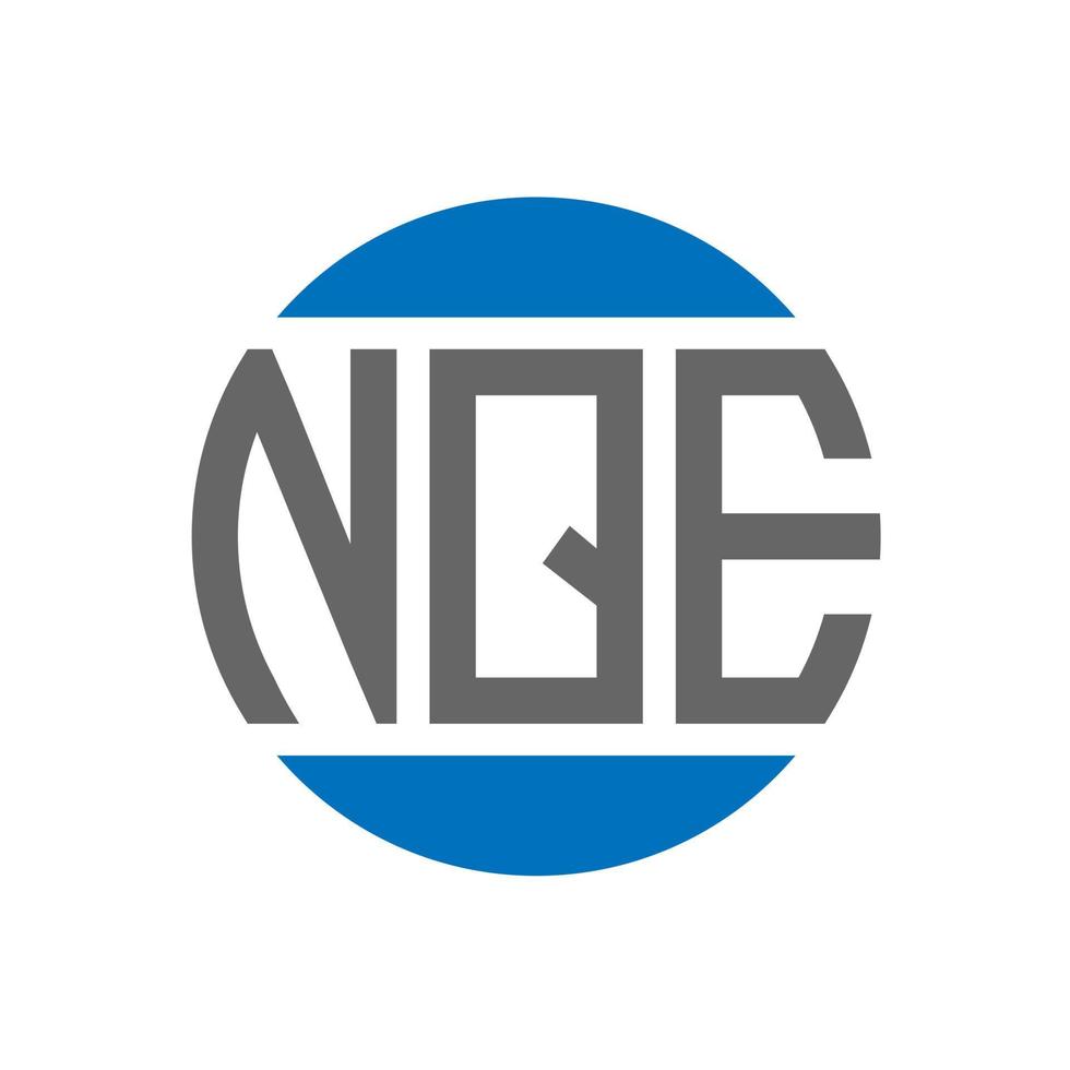 diseño de logotipo de letra nqe sobre fondo blanco. concepto de logotipo de círculo de iniciales creativas nqe. diseño de letra nqe. vector