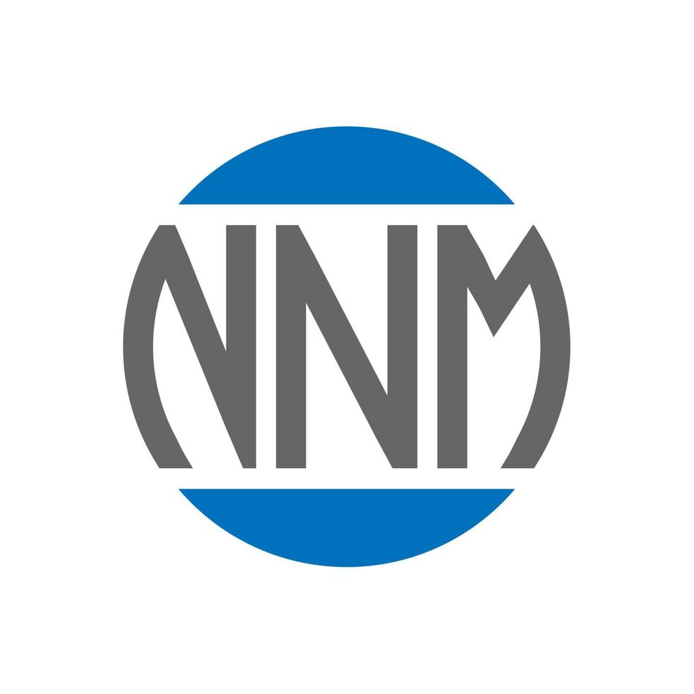 NNM letter logo design on white background. NNM creative initials circle logo concept. NNM letter design. vector
