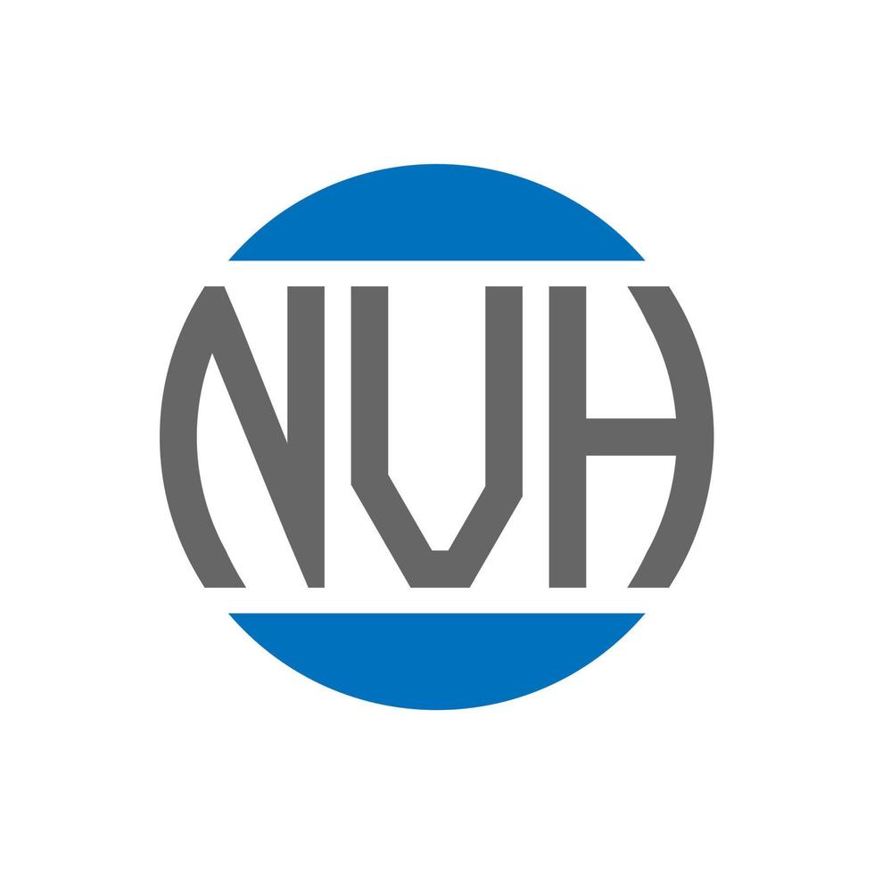 diseño de logotipo de letra nvh sobre fondo blanco. concepto de logotipo de círculo de iniciales creativas nvh. diseño de letras nvh. vector