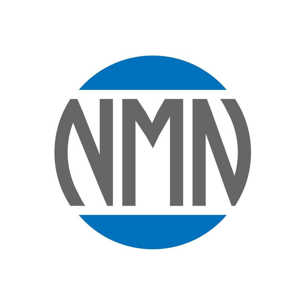 NMN letter logo design on white background. NMN creative initials circle logo concept. NMN letter design. vector