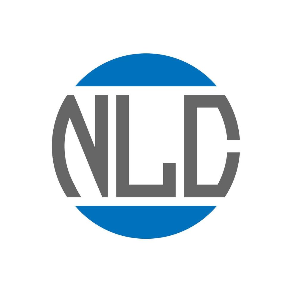 NLC letter logo design on white background. NLC creative initials