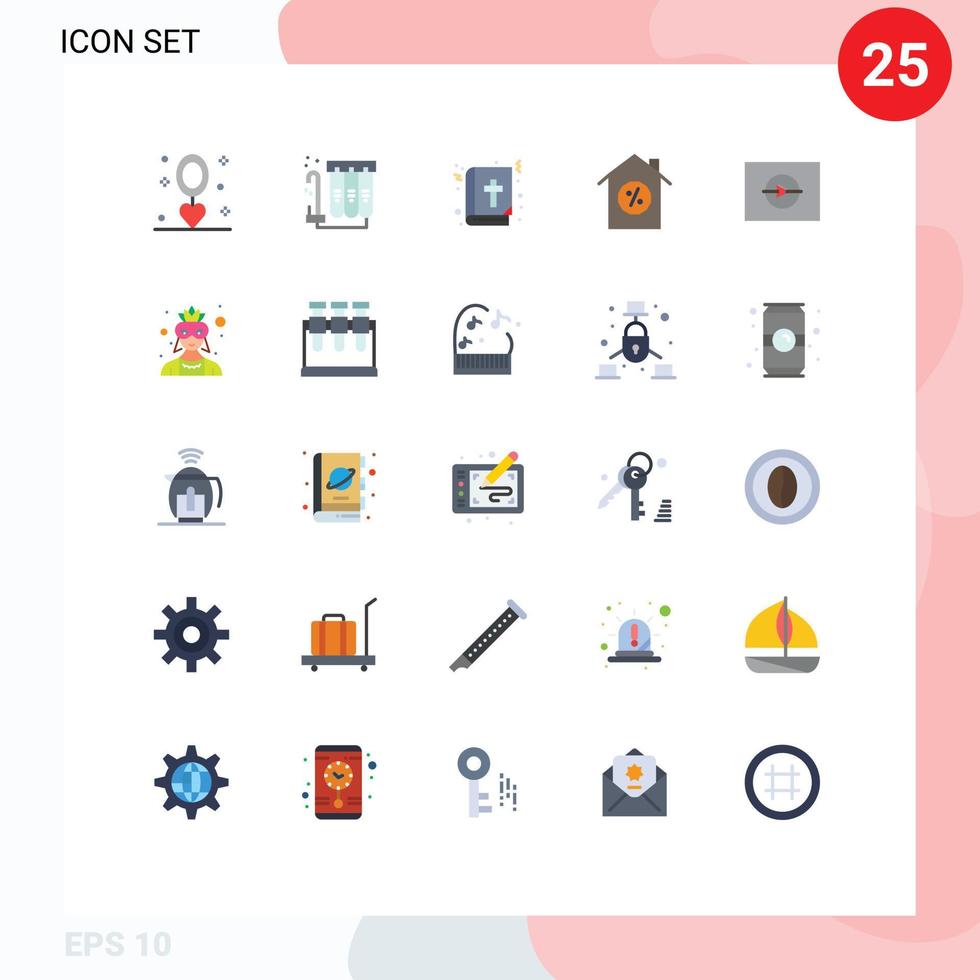 25 Creative Icons Modern Signs and Symbols of play property water mortgage education Editable Vector Design Elements