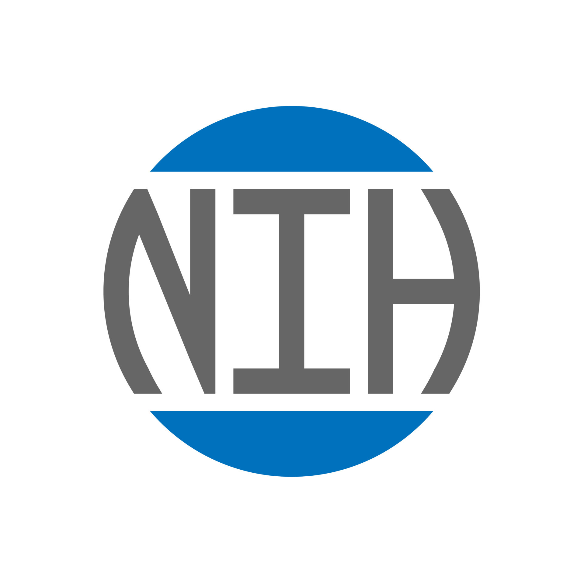 NIH letter logo design on white background. NIH creative initials