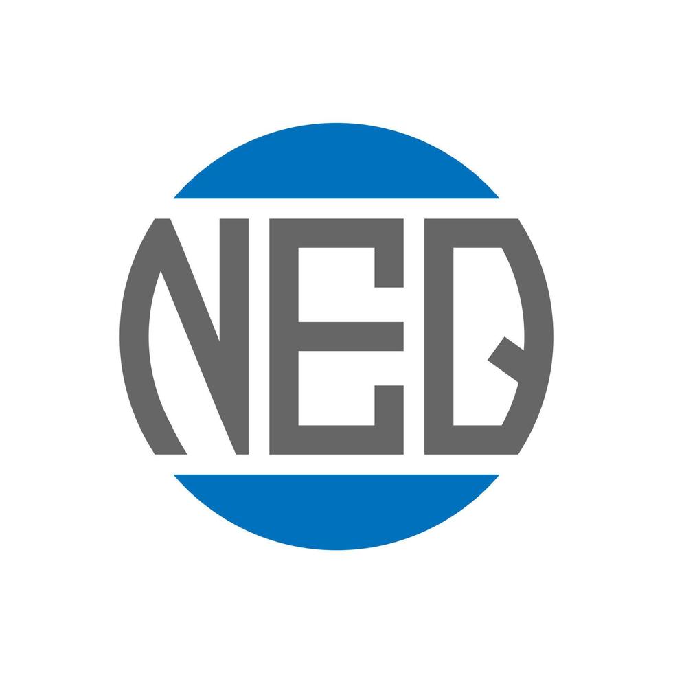 NEQ letter logo design on white background. NEQ creative initials circle logo concept. NEQ letter design. vector