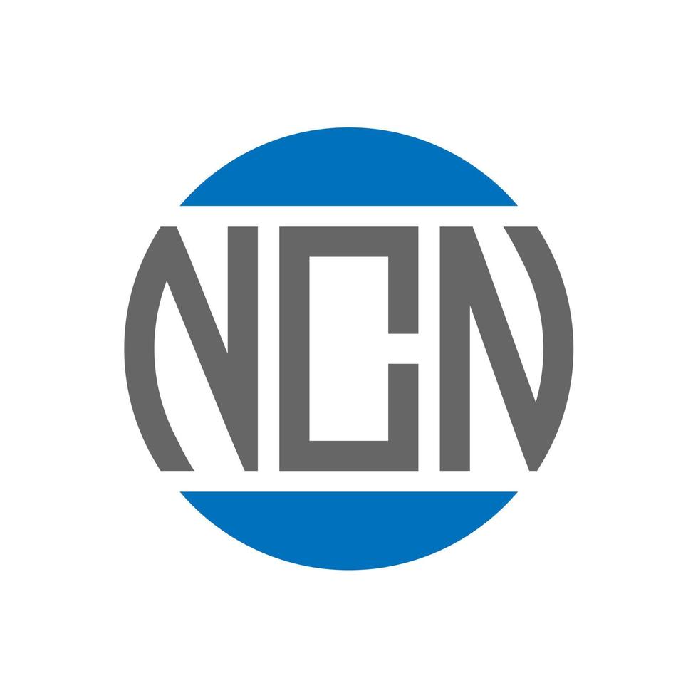 NCN letter logo design on white background. NCN creative initials circle logo concept. NCN letter design. vector