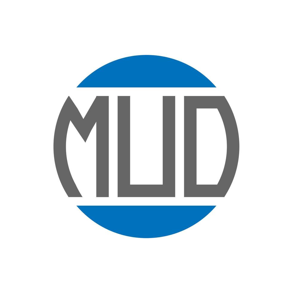MUO letter logo design on white background. MUO creative initials circle logo concept. MUO letter design. vector