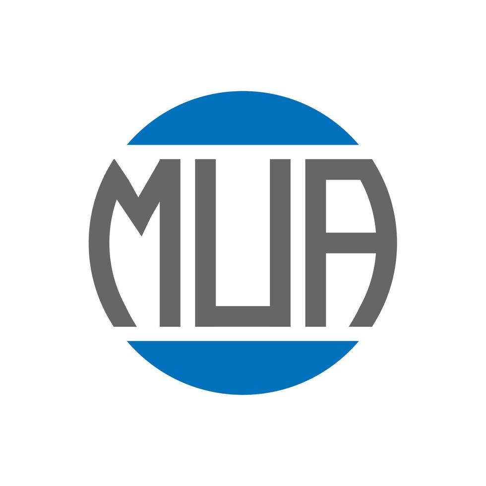 MUA letter logo design on white background. MUA creative initials circle logo concept. MUA letter design. vector