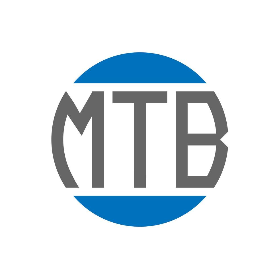 MTB letter logo design on white background. MTB creative initials circle logo concept. MTB letter design. vector