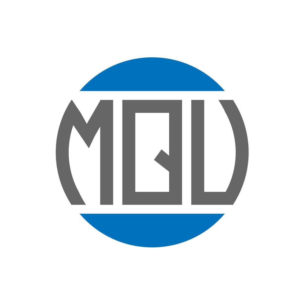 diseño de logotipo de letra mqv sobre fondo blanco. concepto de logotipo de círculo de iniciales creativas mqv. diseño de letras mqv. vector