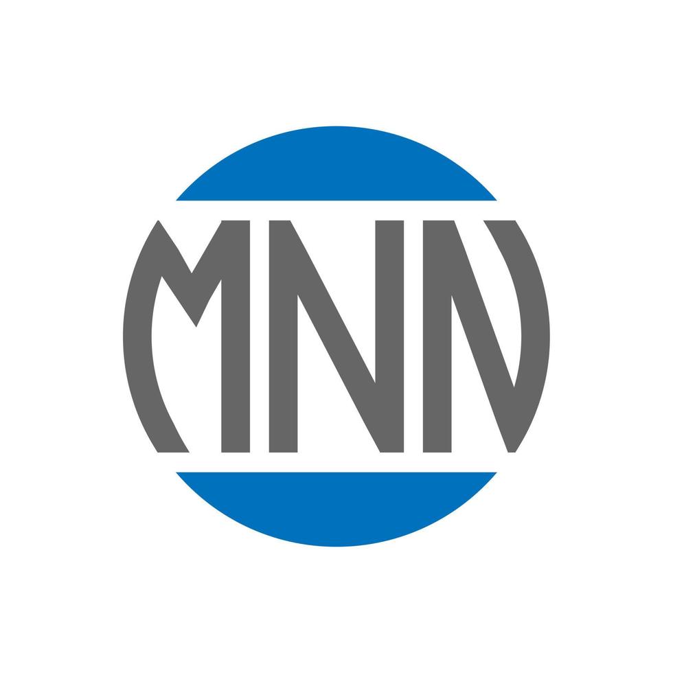 MNN letter logo design on white background. MNN creative initials circle logo concept. MNN letter design. vector