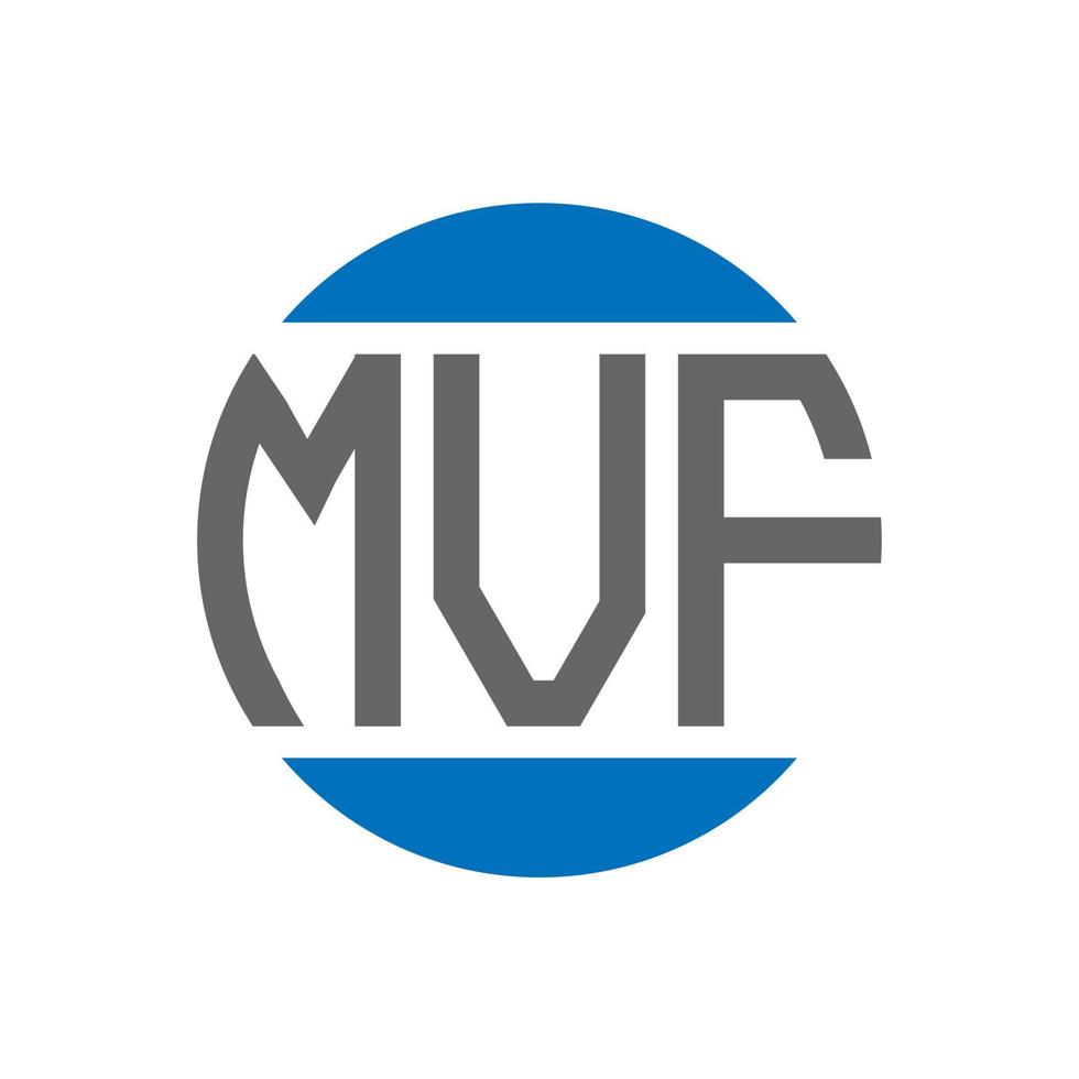 diseño de logotipo de letra mvf sobre fondo blanco. concepto de logotipo de círculo de iniciales creativas mvf. diseño de letras mvf. vector