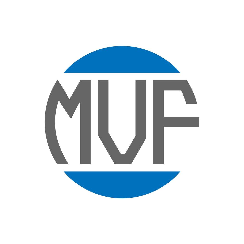 MVF letter logo design on white background. MVF creative initials