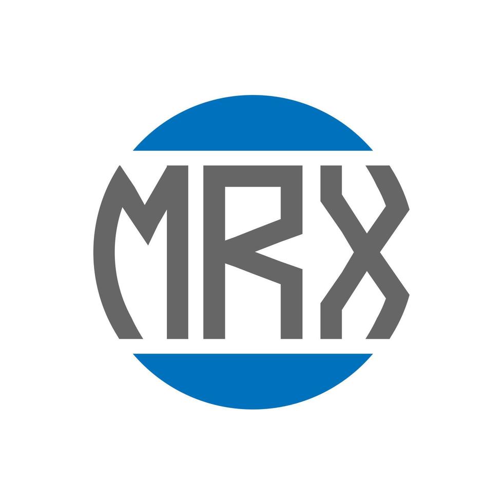 diseño del logotipo de la letra mrx sobre fondo blanco. concepto de logotipo de círculo de iniciales creativas mrx. diseño de carta mrx. vector